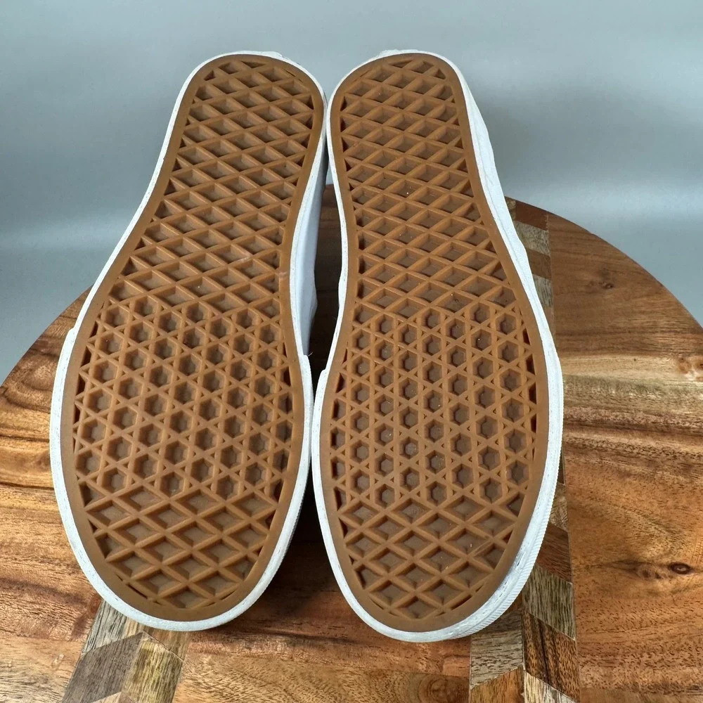 Vans Classic Slip-On Rose Gold Perforated Suede Sneakers Womens 6.0 721356 Pink